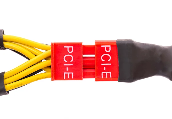 Nahaufnahme pci-e Kabel-Grafikkarte — Stockfoto