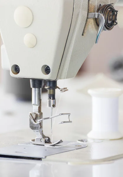Close up industrial sewing machine — Stock Photo, Image