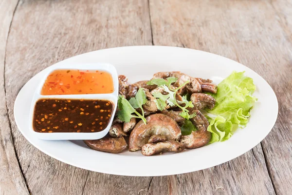 Usus babi dipanggang gaya makanan thai — Stok Foto