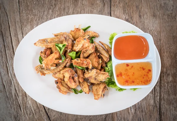 Top view Deep fried chicken wings — Stock Photo, Image