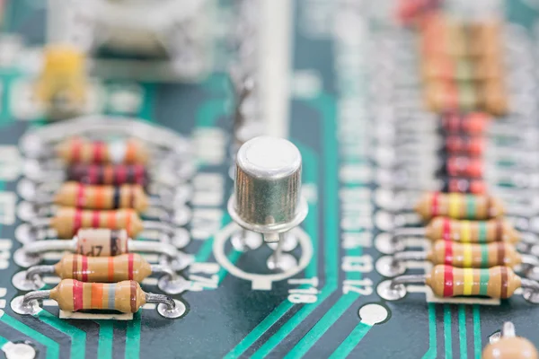 Close-up van elektronische circuit bord — Stockfoto