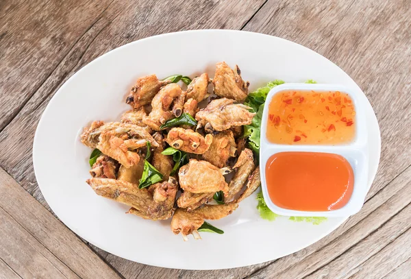 Top view Deep fried chicken wings — Stock Photo, Image