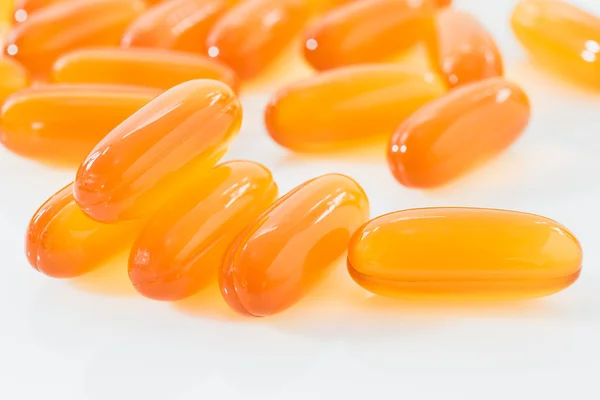 Close up capsules gel on white background — Stock Photo, Image