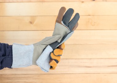 Kaba deri eldiven el