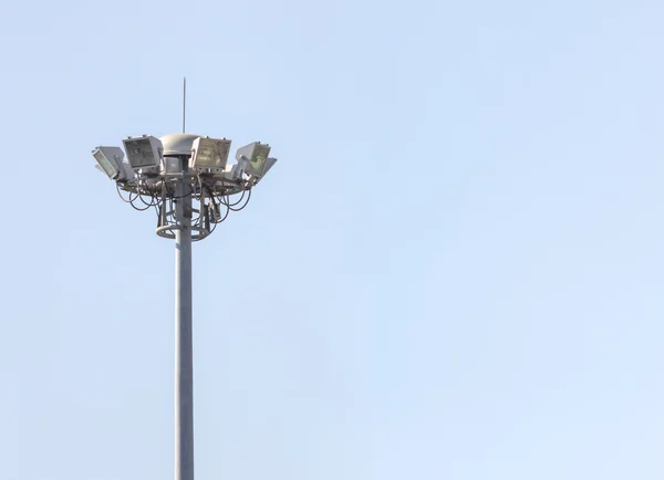 Outdoor stadium floodlight pole — Stock Photo, Image