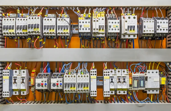 Control panel with circuit breakers — Stock Photo, Image