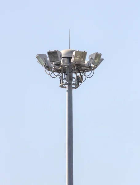 Outdoor stadium floodlight pole — Stock Photo, Image