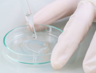 Laboratuvardaki kan örneğini COVID, COVID-19, Coronavirus virüsü analizi için analiz eden teknisyen bilim adamı.