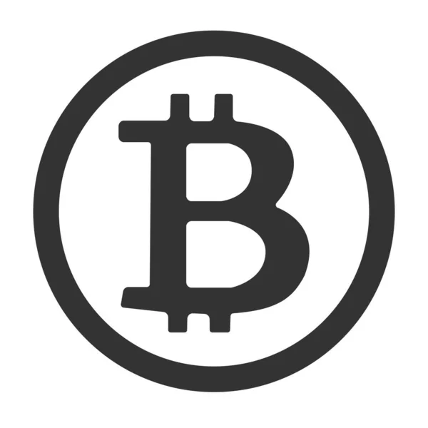 Bitcoin Simgesi Işareti Beyaz Arkaplanda Izole — Stok fotoğraf