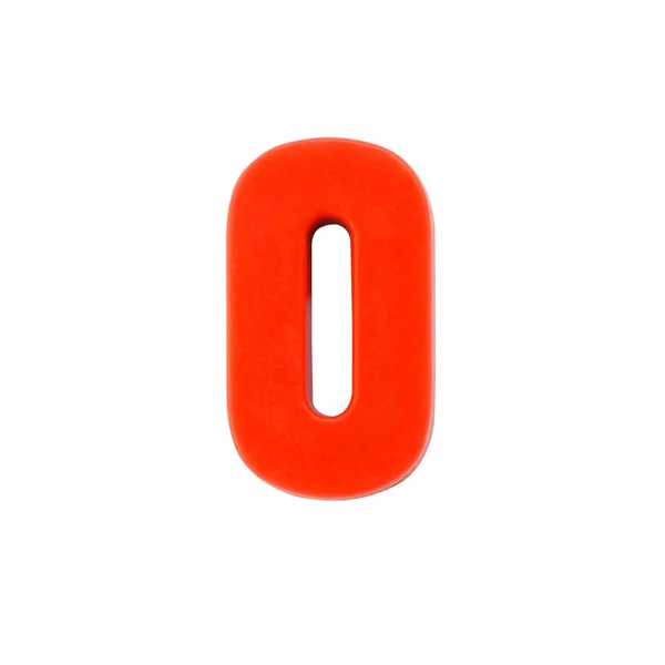 Shot Number Zero Made Red Plastic Clipping — Φωτογραφία Αρχείου