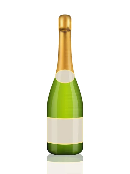 Champagne bottle on white — Stock Photo, Image