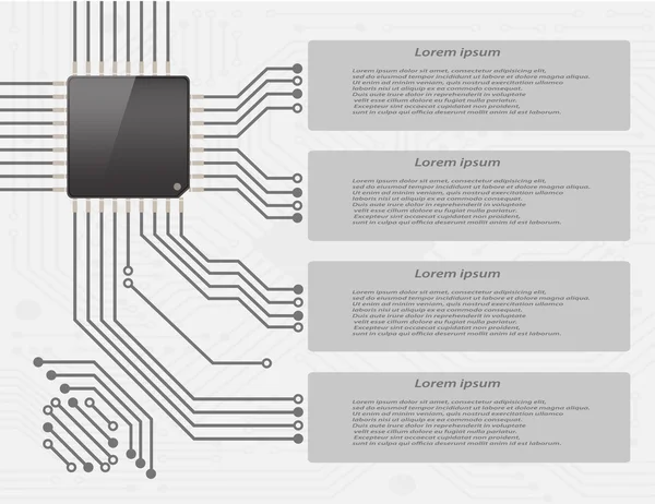 Elektronica printplaat infographics — Stockvector
