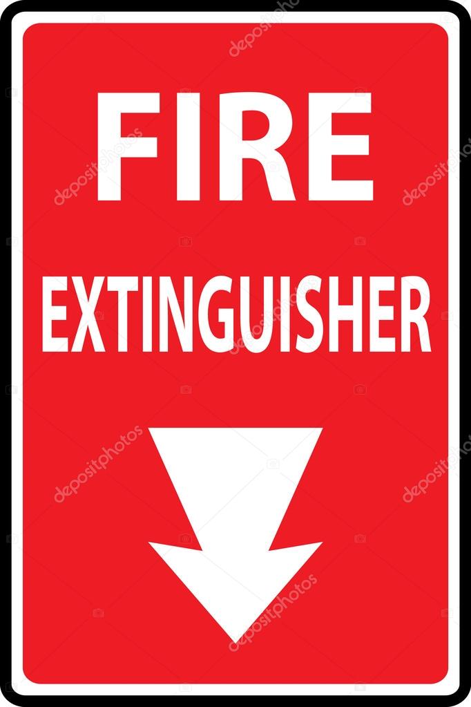 Fire extinguishers sign