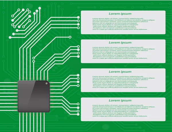 Elektronica printplaat infographics — Stockvector