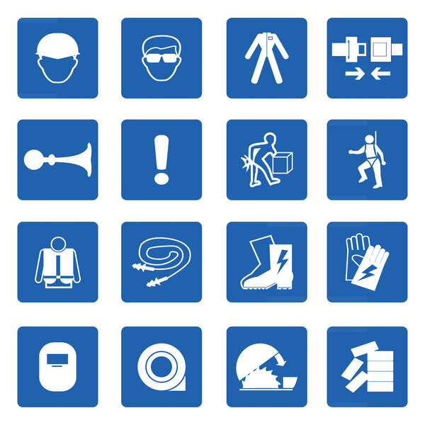 Mandatory signs, Construction health and safety,Vector illustrat