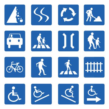 yol işaretleri Icon set