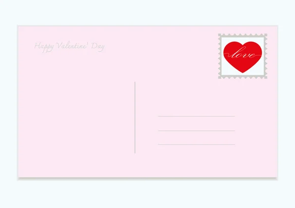 Red heart with envelope pink — Stock Photo, Image