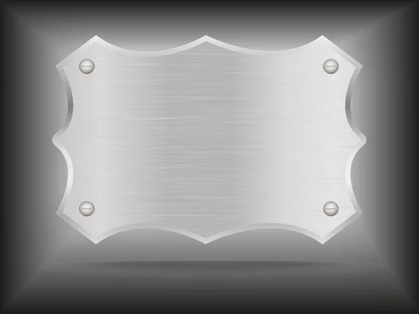Placa de acero de metal vectorial con tornillos — Foto de Stock