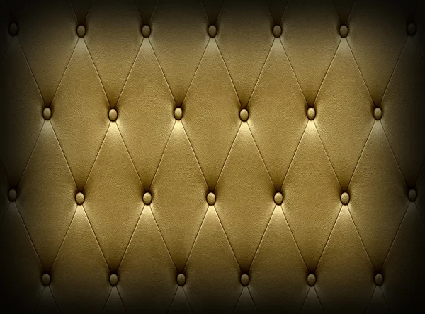 Luksusowe skórzane złoty ciemny obicie siedzenia — Zdjęcie stockowe