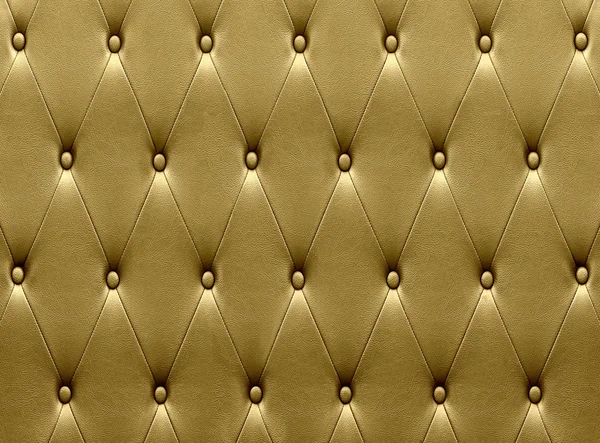 Luxurious golden leather  seat upholstery — Stock Photo, Image