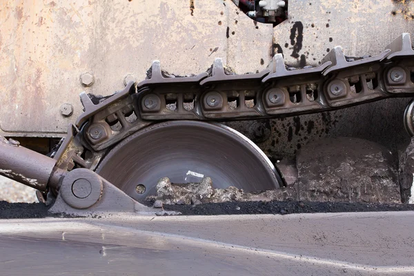 Close up  bulldozer in construction site — Stock Photo, Image