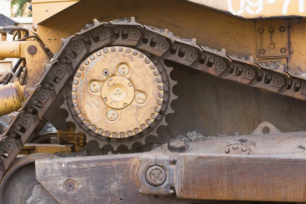 Acercar bulldozer en la obra —  Fotos de Stock