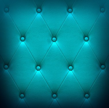 Mavi deri koltuk döşeme deseni