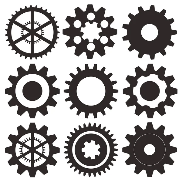 Collection of gear wheels — Stockfoto