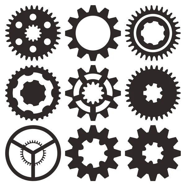 Collection of gear wheels — Stockfoto