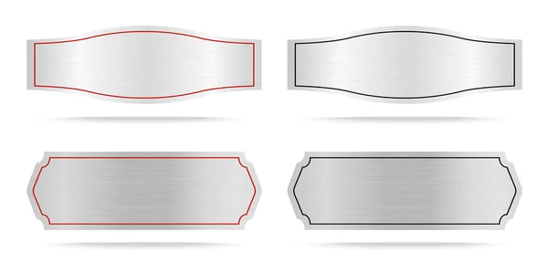Векторные металлические этикетки — стоковый вектор