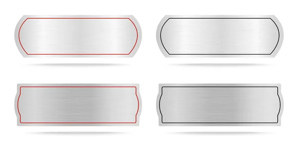 Metallic labels or Metal name plate — Stockfoto