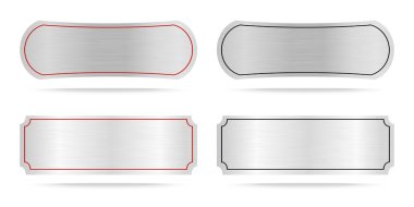 Vektör metalik etiketleri veya Metal isim levhası