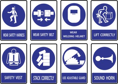 Mandatory  signs clipart