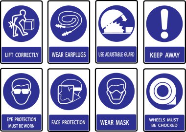 Mandatory  signs clipart