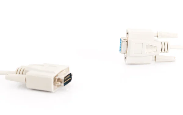 VGA input cable  connector on white background — Stock Photo, Image