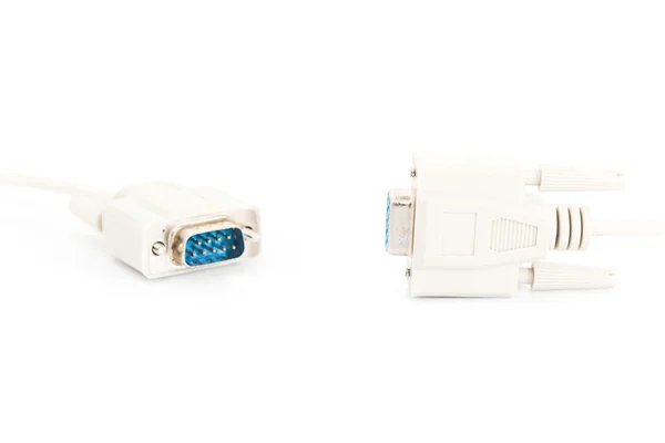 Złącze wejściowe kabel VGA na białym tle — Zdjęcie stockowe