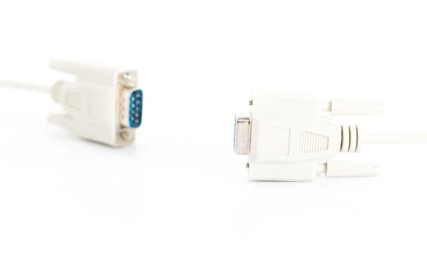 VGA input cable  connector on white background — Stock Photo, Image