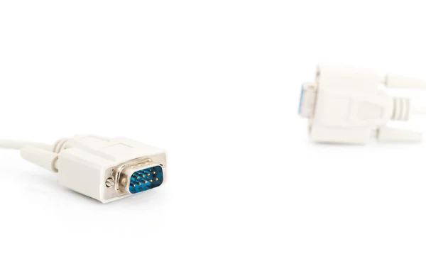 VGA-ingång kabelkontakten på vit bakgrund — Stockfoto