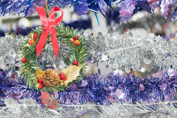 Kerstmis bessen garland voor de vakantie-achtergrond — Stockfoto