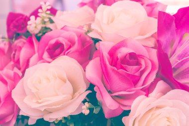 Sahte çiçek dikiş el yapımı çiçekler vintage sesi yükseldi