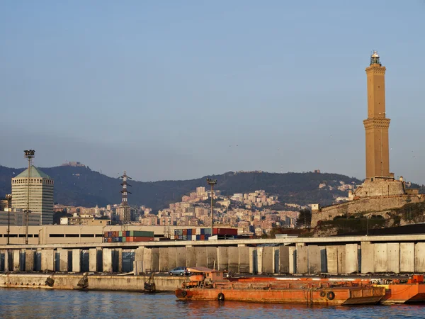 Lanterna di Genova vista dal mare — Foto Stock