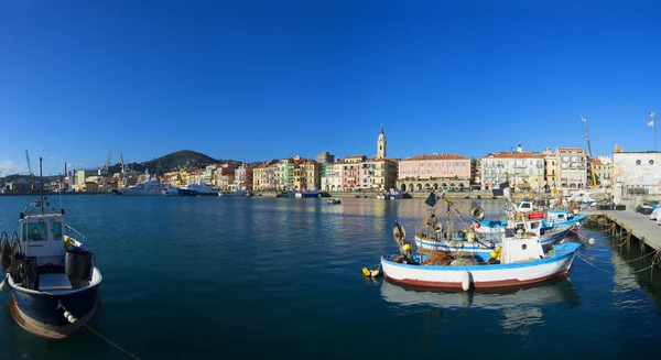 Oneglia Hafen vom Meer aus — Stockfoto