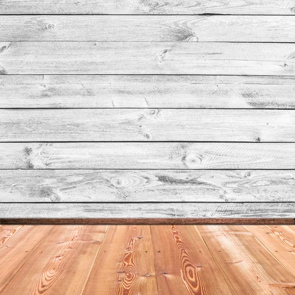 Tablón de madera pared y suelo fondo interior — Foto de Stock