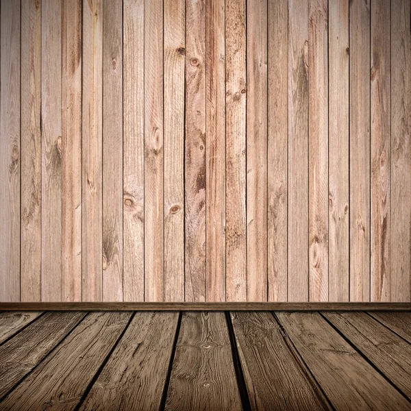 Tablón de madera pared y suelo fondo interior —  Fotos de Stock