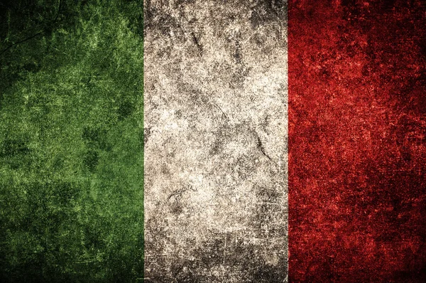 Vlajka Itálie na zdi — Stock fotografie