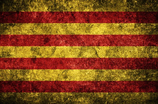 Catalonië vlag op de muur — Stockfoto