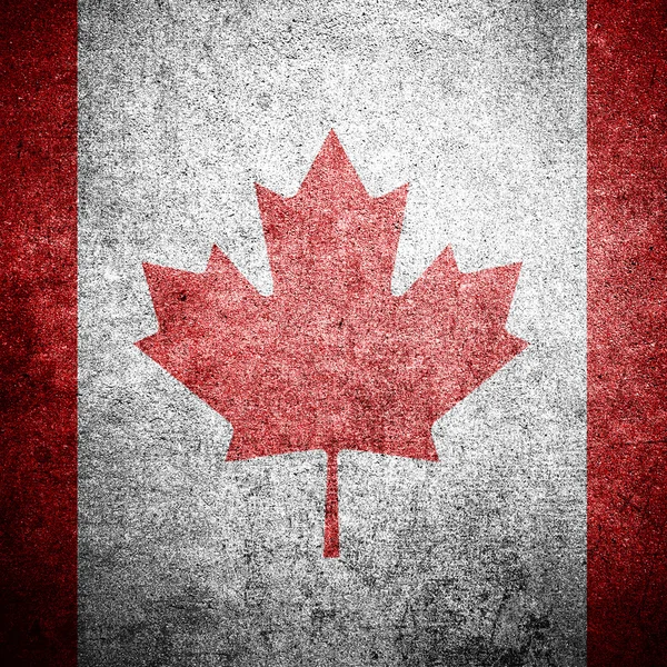 Kanadische Flagge an der Wand — Stockfoto