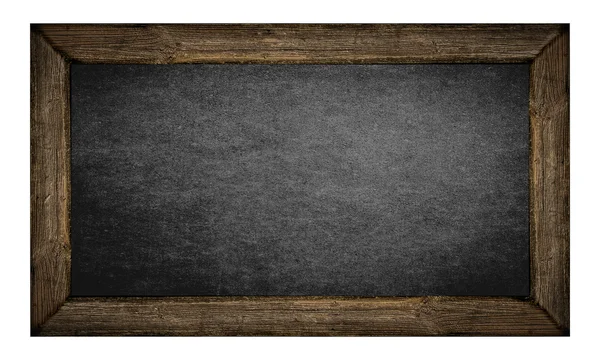 Boş eski yazı tahtası beyaz izole — Stok fotoğraf