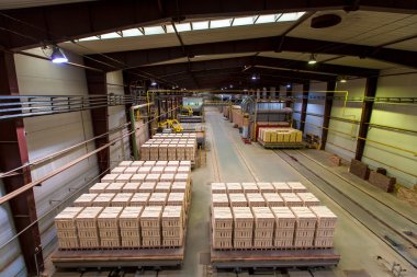 Brickfield. Üretilen malların Üstten Görünüm