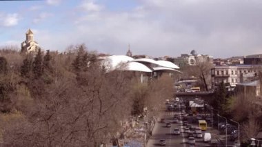 Tiflis, Gürcistan'daki cityscape Üstten Görünüm